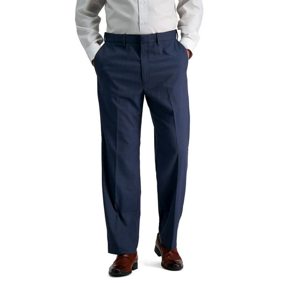 Men's J.M. Haggar® Premium Classic-Fit Flat-Front Stretch Suit Pants Color: Blue Heather Size: 36X29