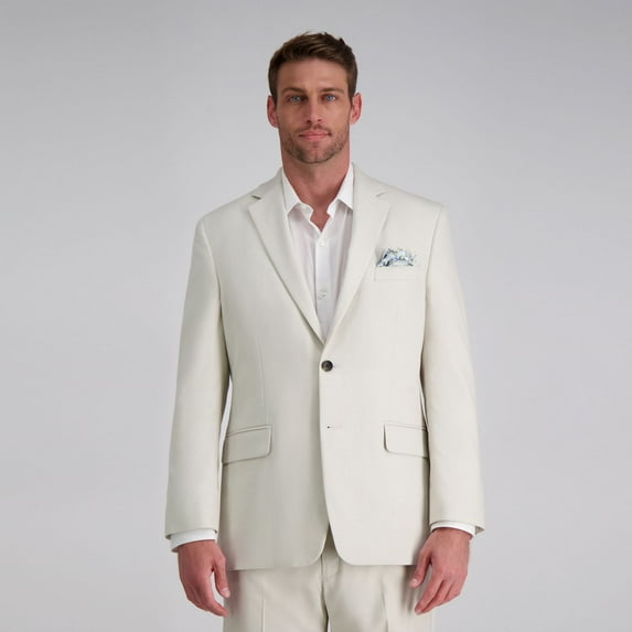 Men's J.M. Haggar® Premium Classic-Fit Stretch Suit Jacket Color: Natural Size: 46 LONG