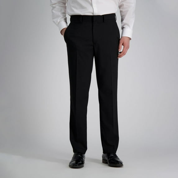 Men's J.M. Haggar Premium Tailored-Fit Stretch Flat-Front Suit Pants Color: Black Size: 32X30