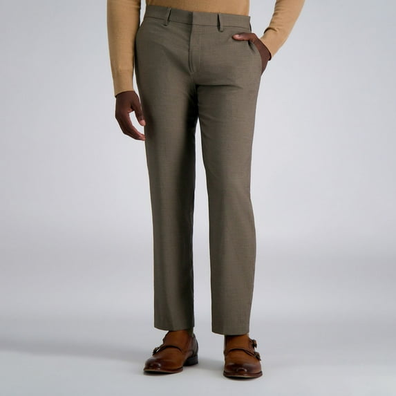 Men's J.M. Haggar Premium Tailored-Fit Stretch Flat-Front Suit Pants Color: Medium Taupe Size: 34X30