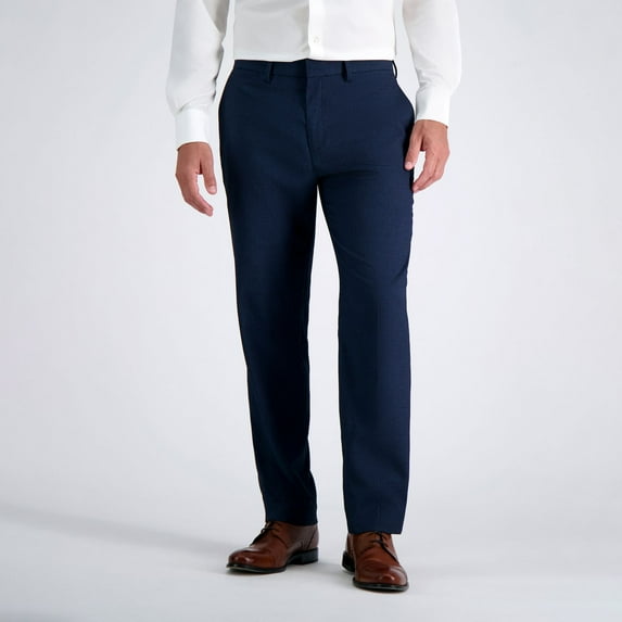 Men's J.M. Haggar Premium Tailored-Fit Stretch Flat-Front Suit Pants Color: Navy Twill Size: 34X30