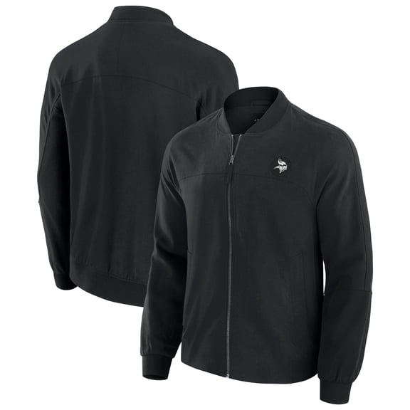Men's J. Palmer Black Minnesota Vikings Lightweight Cover-4 Tri-Blend Full-Zip Jacket