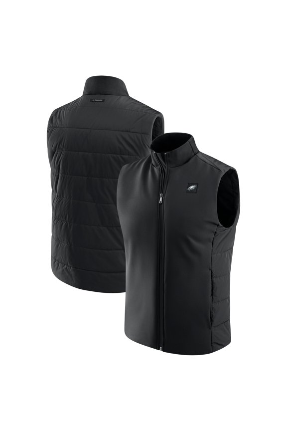 Men's J. Palmer Black Philadelphia Eagles Front Office Full-Zip Vest