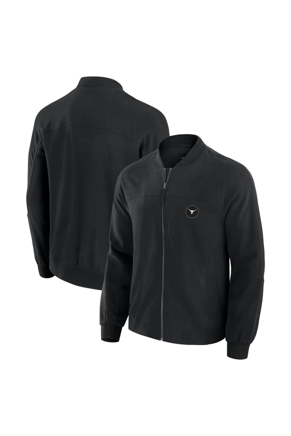 Men's J. Palmer Black Texas Longhorns Lightweight Cover-4 Tri-Blend Full-Zip Jacket
