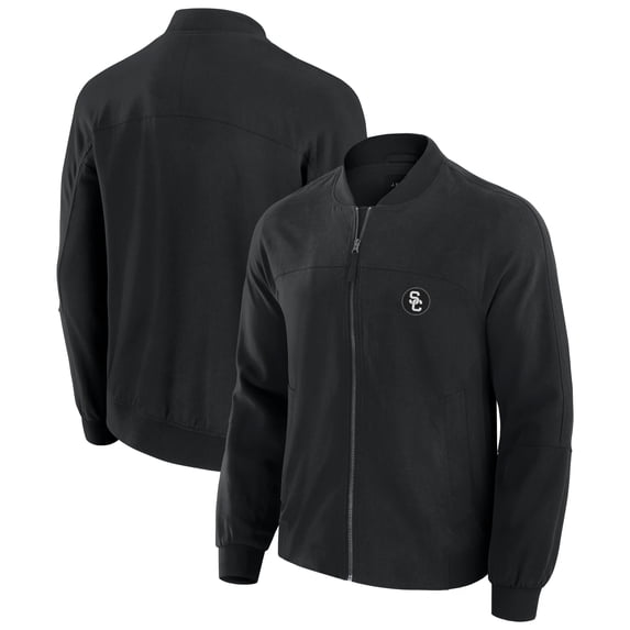 Men's J. Palmer Black USC Trojans Lightweight Cover-4 Tri-Blend Full-Zip Jacket