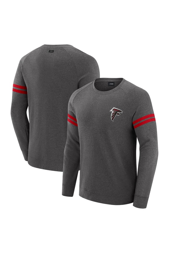 Men's J. Palmer Dark Heather Gray Atlanta Falcons Players Lounge Raglan Tri-Blend Sweatshirt