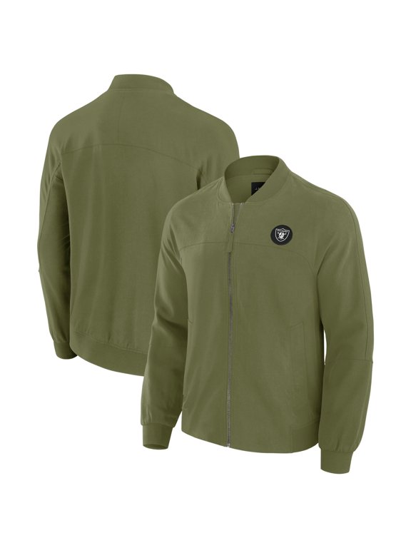 Men's J. Palmer Olive Las Vegas Raiders Lightweight Cover-4 Tri-Blend Full-Zip Jacket