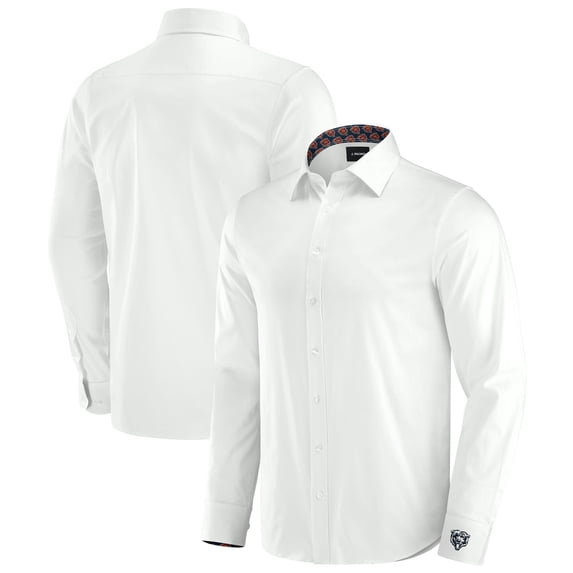 Men's J. Palmer White Chicago Bears Man-In-Motion Long Sleeve Button-Up Dress Shirt