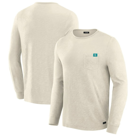 Men's J. Palmer Cream Miami Dolphins In-The-Pocket Long Sleeve T-Shirt
