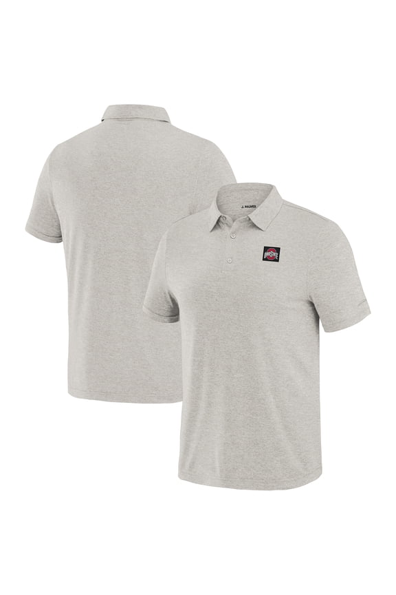 Men's J. Palmer  Cream Ohio State Buckeyes Four Down Polo