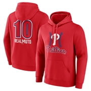 Mens J.T. Realmuto Red Philadelphia Phillies Fastball Player Name & Number Pullover Hoodie