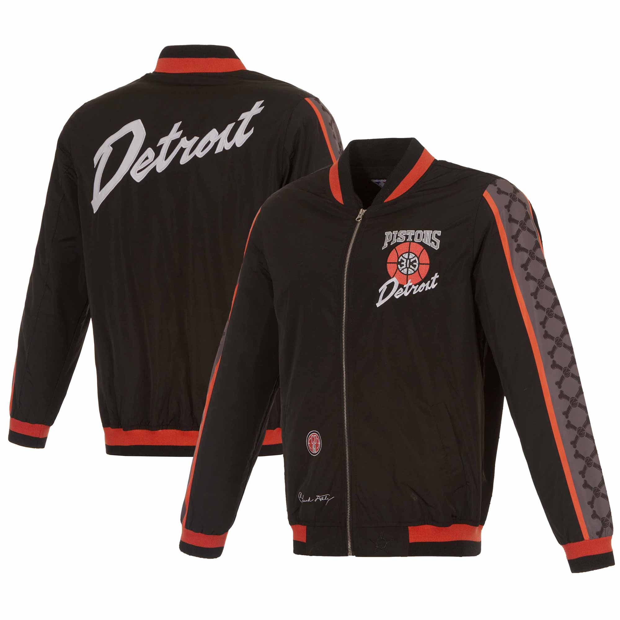Men's JH Design Black Detroit Pistons 2023/24 City Edition Nylon Full