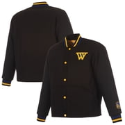 Mens JH Design Black Golden State Warriors Statement Edition Full-Snap Jacket