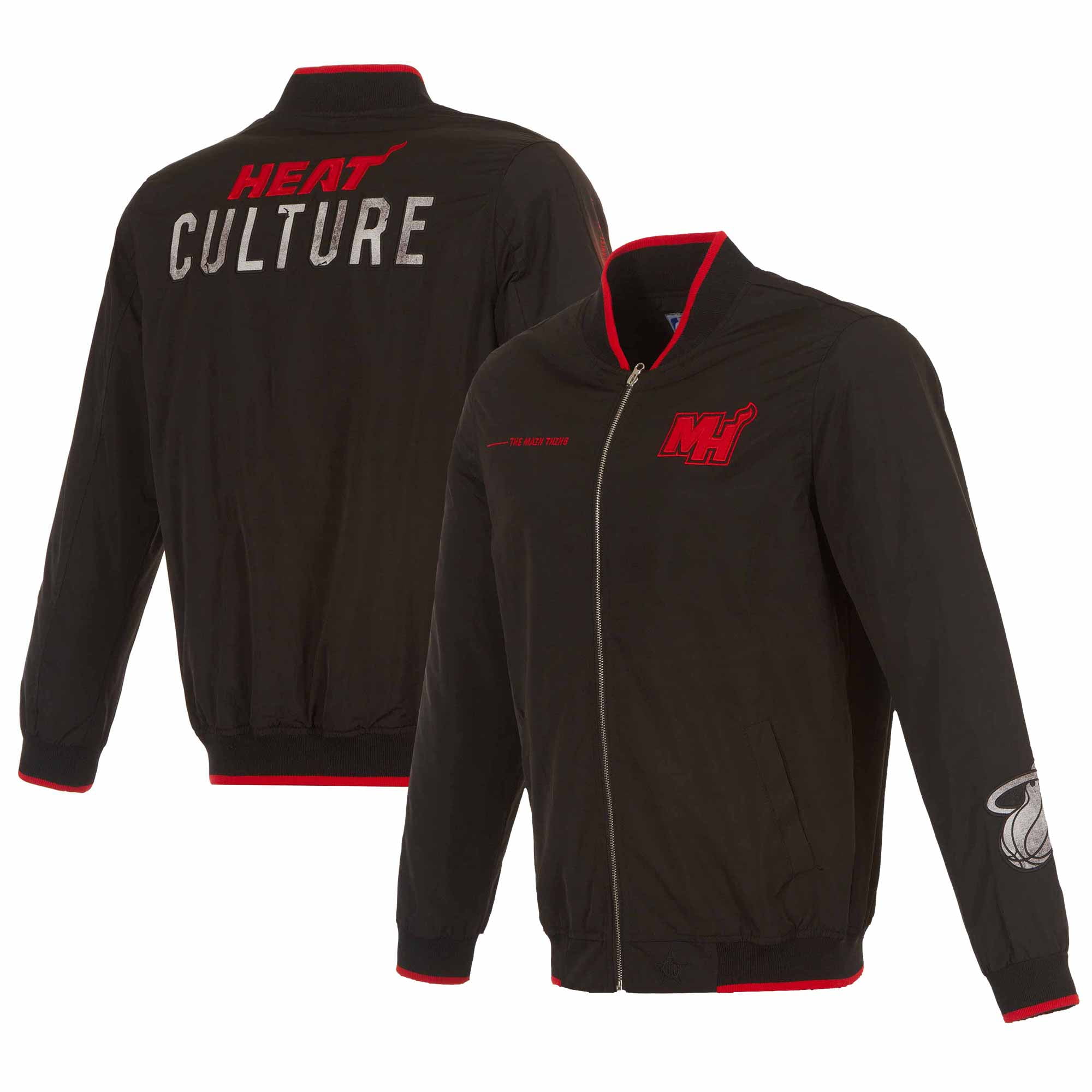 Men's JH Design Black Miami Heat 2023/24 City Edition FullZip Bomber