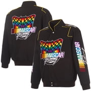 Men's JH Design Black NASCAR Merchandise YAAASCAR Pride Full-Snap Jacket