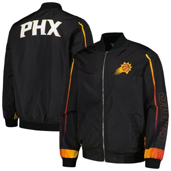 Men's JH Design  Black Phoenix Suns Full-Zip Bomber Jacket