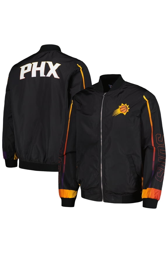 Men's JH Design Black Phoenix Suns Full-Zip Bomber Jacket