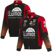 Mens JH Design Black/Red Chase Elliott Llumar Full-Snap Twill Uniform Jacket