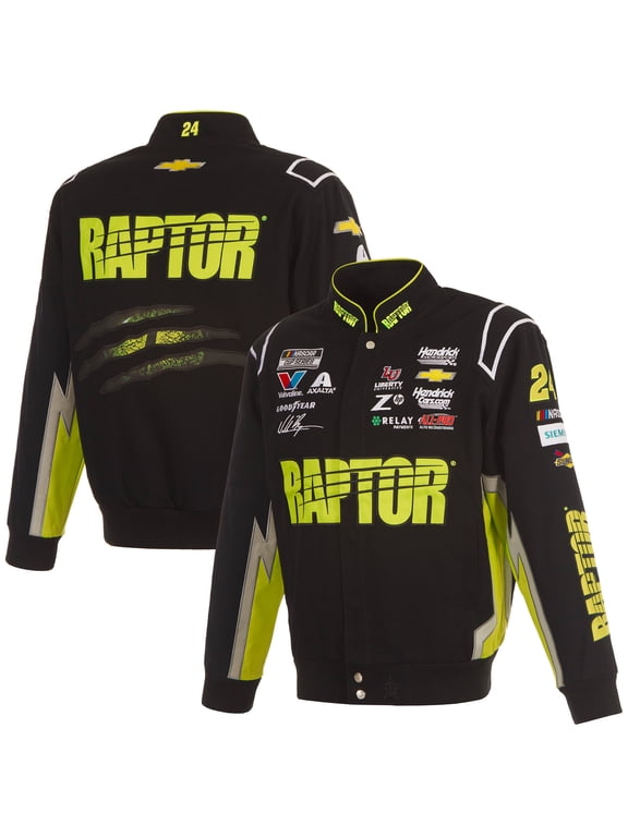 Men's JH Design Black William Byron Raptor Full-Snap Twill Uniform Jacket
