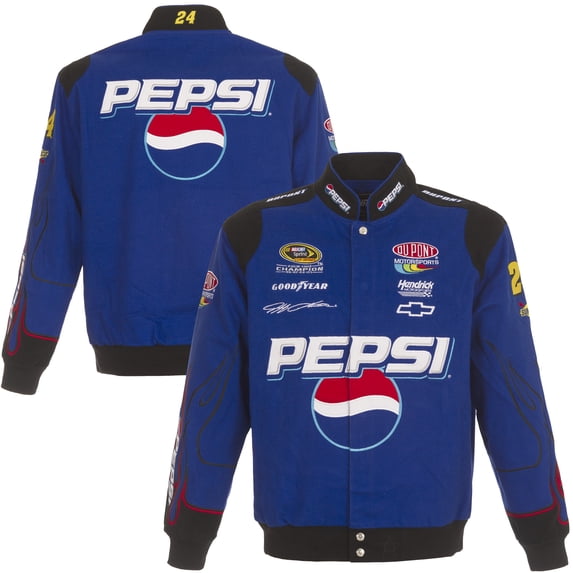 Men's JH Design Royal Jeff Gordon Pepsi Full-Snap Twill Uniform Jacket