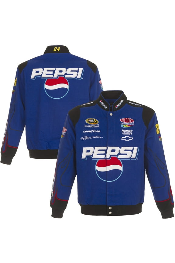 Men's JH Design  Royal Jeff Gordon Pepsi Full-Snap Twill Uniform Jacket
