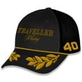 thumbnail image 1 of Men's JR Motorsports Official Team Apparel Black/Gold Justin Allgaier Traveller Whiskey Trucker Adjustable Hat, 1 of 5