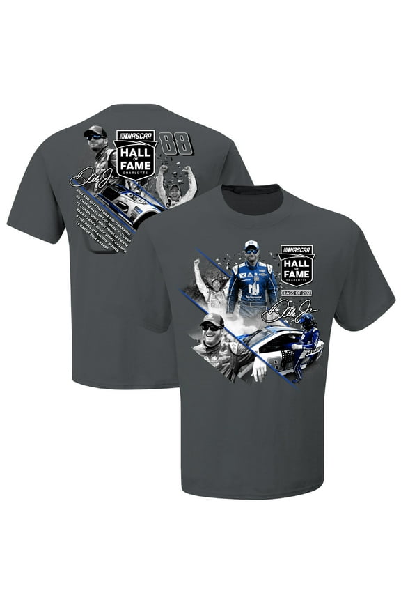 Men's JR Motorsports Official Team Apparel Charcoal Dale Earnhardt Jr. NASCAR Hall of Fame Class of 2021 Graphic 2-Spot