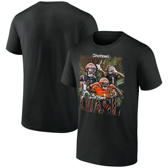 Men's Ja'Marr Chase Black Cincinnati Bengals Notorious Graphic T-Shirt