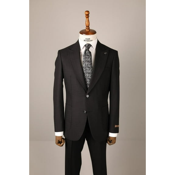 Men's Jacket, 88% Wool Soft Textured Stylish Quality Slim Fit Black Jacket