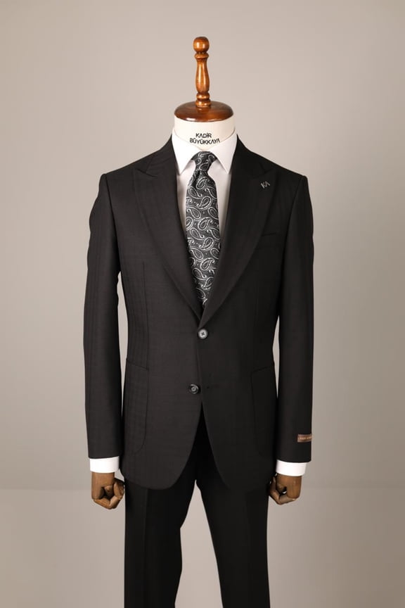 Men's Jacket, 88% Wool Soft Textured Stylish Quality Slim Fit Black Jacket