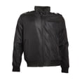 thumbnail image 1 of Men's Jacket Athletic Lightweight Water Resistant Full-Zip Slim Fit Racer Coat, Black, M, 1 of 4