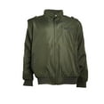 thumbnail image 1 of Men's Jacket Athletic Lightweight Water Resistant Full-Zip Slim Fit Racer Coat, Green, 3XL, 1 of 4