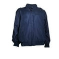 thumbnail image 1 of Men's Jacket Athletic Lightweight Water Resistant Full-Zip Slim Fit Racer Coat, Navy, 2XL, 1 of 4