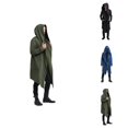 thumbnail image 1 of Men's Jacket Dark Style Long Cardigan Cloak Coat Hooded Sweater Men Cotton Hooded Sweatshirt, 1 of 5