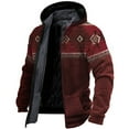 thumbnail image 1 of Men's Jacket, Full Zip Hoodie Jacket Hooded Casual Daily Sports 3D Print Basic Vintage Jacket, 1 of 3