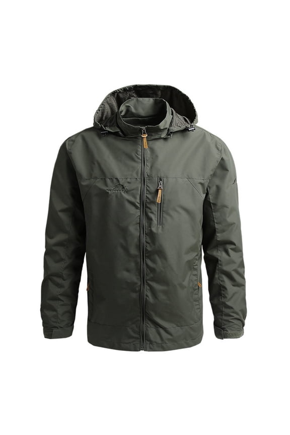 Men's Jacket Hooded Water Resistant Camping Jackets Male Work Wear Clothes,Size M-3XL