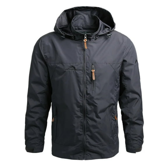 Men's Jacket Hooded Water Resistant Camping Jackets Male Work Wear Clothes,Size M-3XL
