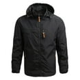 thumbnail image 1 of Men's Jacket Hooded Water Resistant Camping Jackets Male Work Wear Clothes，Size M-3XL, 1 of 8