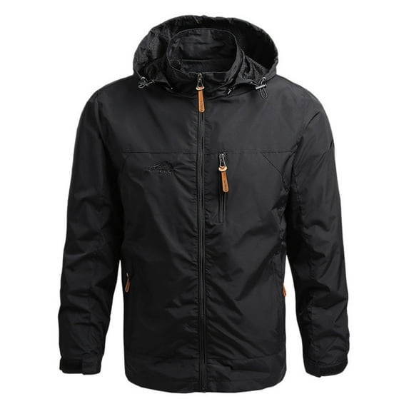 Men's Jacket Hooded Water Resistant Camping Jackets Male Work Wear Clothes,Size M-3XL