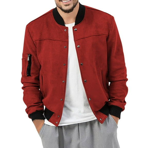 Men's Jacket Lightweight Casual Spring Fall Windbreaker Zip Up Coat With Pocket