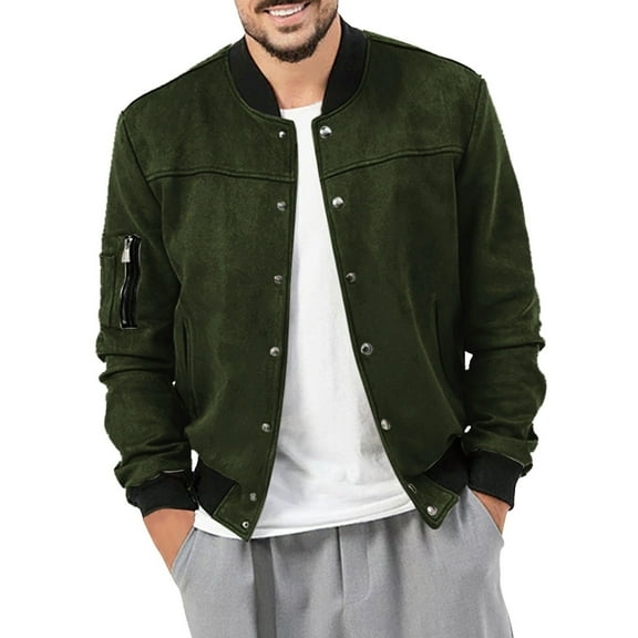 Men's Jacket Lightweight Casual Spring Fall Windbreaker Zip Up Coat With Pocket