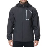 Men's Jacket Lightweight Waterproof Hooded Rain Jacket Outdoor Raincoat Shell Jacket for Hiking Travel