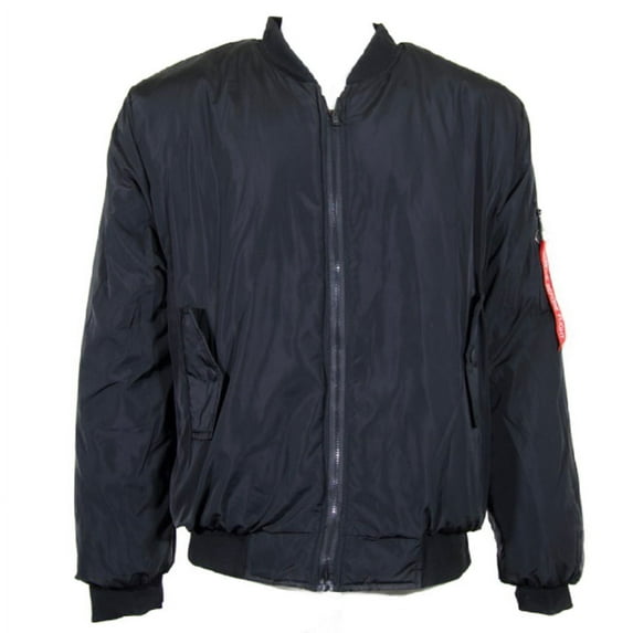 Men's Jacket Long Sleeve Full Zip Up Snap Two Pocket Casual Ribbed Cuff Coat, Black, S