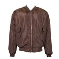 thumbnail image 1 of Men's Jacket Long Sleeve Full Zip Up Snap Two Pocket Casual Ribbed Cuff Coat, Brown, M, 1 of 2