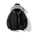 thumbnail image 1 of Men's Jacket Men's Casual Hooded Solid Color Zipper Winter Warm Long Sleeve Parkas Jacket Men Jackets for Men Light Jackets for Men Winter Jackets for Men Coats for Men, 1 of 9