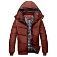 thumbnail image 1 of Men's Jacket Men's Solid Color Hooded Jacket Padded Jacket Fashion Padded Jacket Men's Warm Padded Jacket,Jacket Men Jackets for Men Light Jackets for Men Winter Jackets for Men Coats for Men, 1 of 5