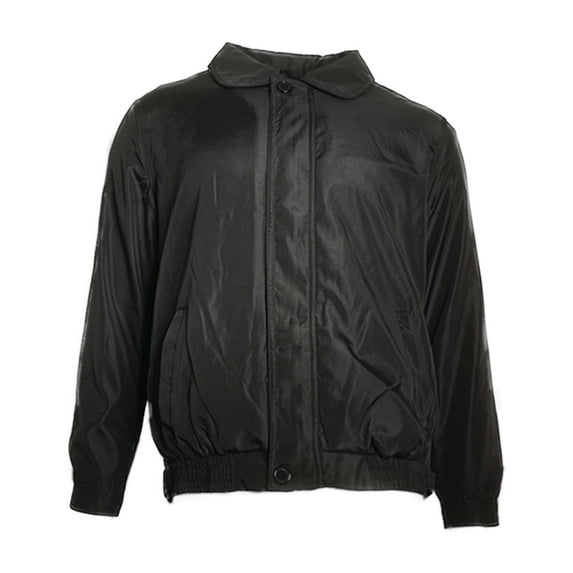 Men's Jacket Microfiber Golf Sport Water Resistant Zip Up Windbreaker Coat, Black, 2XL