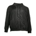 thumbnail image 1 of Men's Jacket Microfiber Golf Sport Water Resistant Zip Up Windbreaker Coat, Black, 3XL, 1 of 2