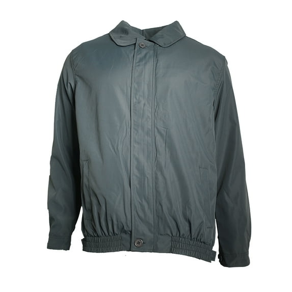 Men's Jacket Microfiber Golf Sport Water Resistant Zip Up Windbreaker Coat, Grey, M