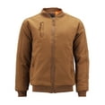 thumbnail image 1 of Men's Jacket Multi Pocket Water Resistant Industrial Uniform Quilted Bomber Work, Brown, M, 1 of 4
